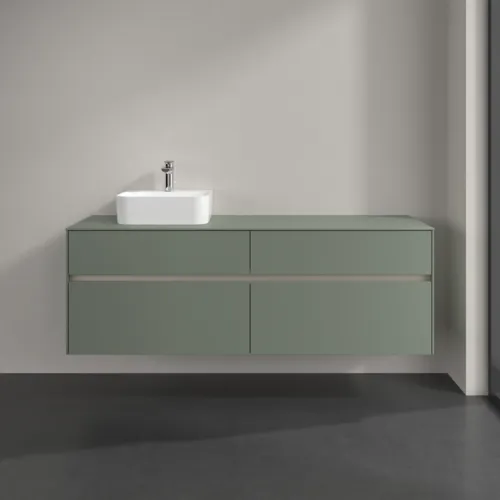 VILLEROY BOCH Toaletní skříňka Collaro, 4 výsuvy, 1600 x 548 x 500 mm, Soft Green / Soft Green #C10500AF, obrázek 3