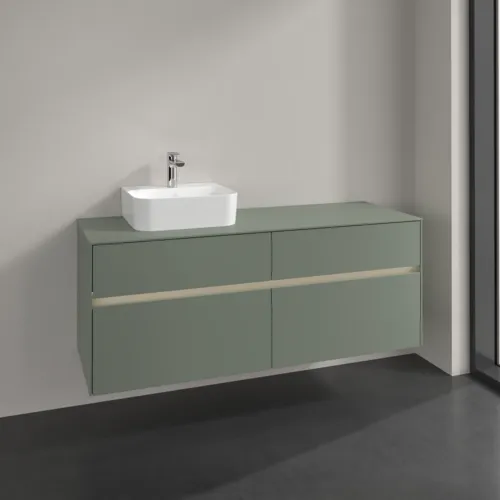 VILLEROY BOCH Toaletní skříňka Collaro, s osvětlením, 4 výsuvy, 1400 x 548 x 500 mm, Soft Green / Soft Green #C101B0AF, obrázek 2