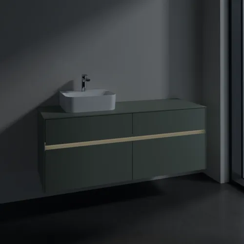 VILLEROY BOCH Toaletní skříňka Collaro, s osvětlením, 4 výsuvy, 1400 x 548 x 500 mm, Soft Green / Soft Green #C101B0AF, obrázek 5