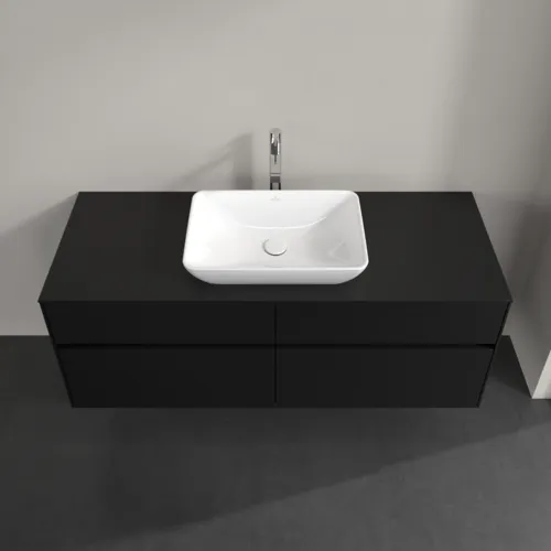 VILLEROY BOCH Toaletní skříňka Collaro, 4 výsuvy, 1400 x 548 x 500 mm, Volcano Black / Volcano Black #C11600VL, obrázek 4