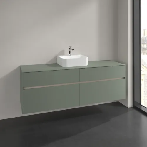 VILLEROY BOCH Toaletní skříňka Collaro, 4 výsuvy, 1600 x 548 x 500 mm, Soft Green / Soft Green #C10400AF, obrázek 2