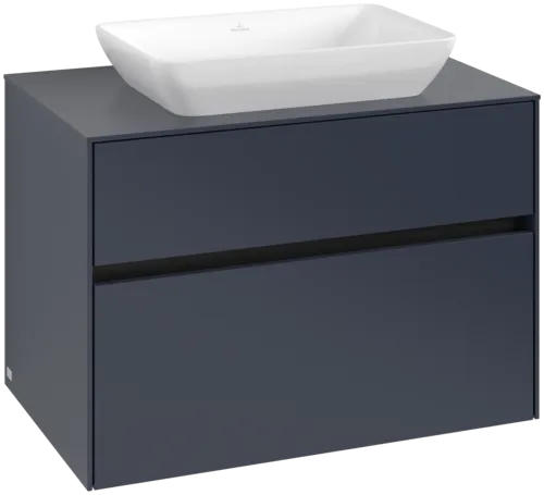 VILLEROY BOCH Collaro toaletní skříňka, s osvětlením, 2 výsuvy, 800 x 548 x 500 mm, Marine Blue / Marine Blue #C108B0VQ