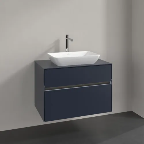 VILLEROY BOCH Collaro toaletní skříňka, s osvětlením, 2 výsuvy, 800 x 548 x 500 mm, Marine Blue / Marine Blue #C108B0VQ, obrázek 2