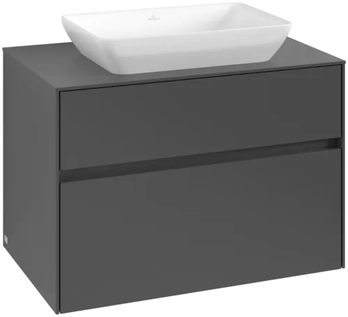 VILLEROY BOCH Collaro toaletní skříňka, s osvětlením, 2 výsuvy, 800 x 548 x 500 mm, Grafit / Grafit #C108B0VR