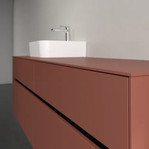 VILLEROY BOCH Toaletní skříňka Collaro, 4 výsuvy, 1600 x 548 x 500 mm, Vínově červená / Vínově červená #C10500AH, obrázek 5