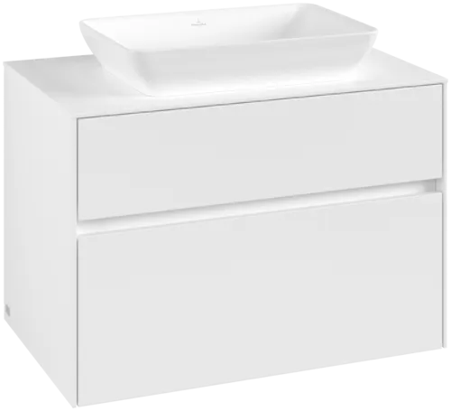VILLEROY BOCH Toaletní skříňka Collaro, 2 výsuvy, 800 x 548 x 500 mm, bílá matná / bílá matná #C10800MS