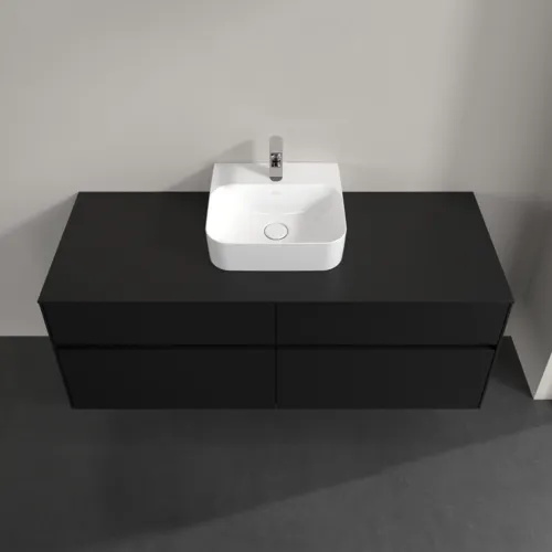 VILLEROY BOCH Toaletní skříňka Collaro, 4 výsuvy, 1400 x 548 x 500 mm, Volcano Black / Volcano Black #C10000VL, obrázek 4
