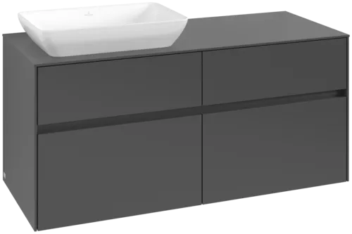 VILLEROY BOCH Collaro toaletní skříňka, s osvětlením, 4 výsuvy, 1200 x 548 x 500 mm, Grafit / Grafit #C113B0VR