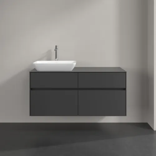 VILLEROY BOCH Collaro toaletní skříňka, s osvětlením, 4 výsuvy, 1200 x 548 x 500 mm, Grafit / Grafit #C113B0VR, obrázek 3