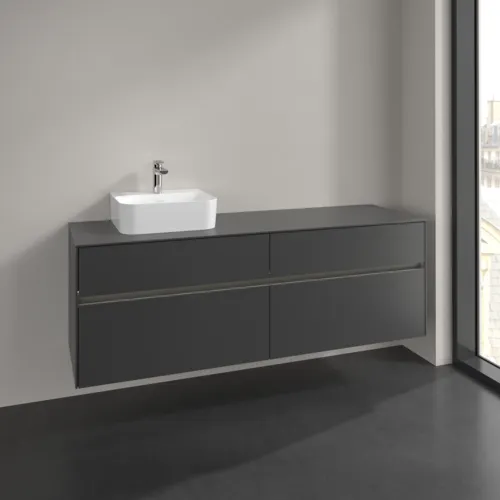 VILLEROY BOCH Toaletní skříňka Collaro, s osvětlením, 4 výsuvy, 1600 x 548 x 500 mm, Grafit / Grafit #C105B0VR, obrázek 2