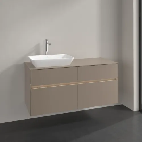 VILLEROY BOCH Toaletní skříňka Collaro, s osvětlením, 4 výsuvy, 1200 x 548 x 500 mm, taupe / taupe #C113B0VM, obrázek 2