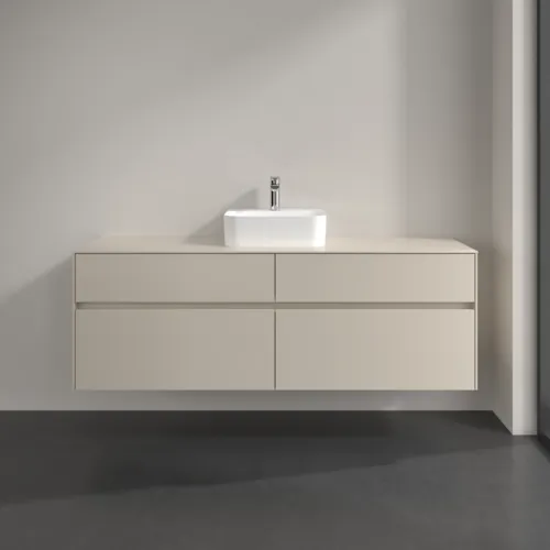 VILLEROY BOCH Toaletní skříňka Collaro, s osvětlením, 4 výsuvy, 1600 x 548 x 500 mm, Cashmere Grey / Cashmere Grey #C104B0VN, obrázek 3