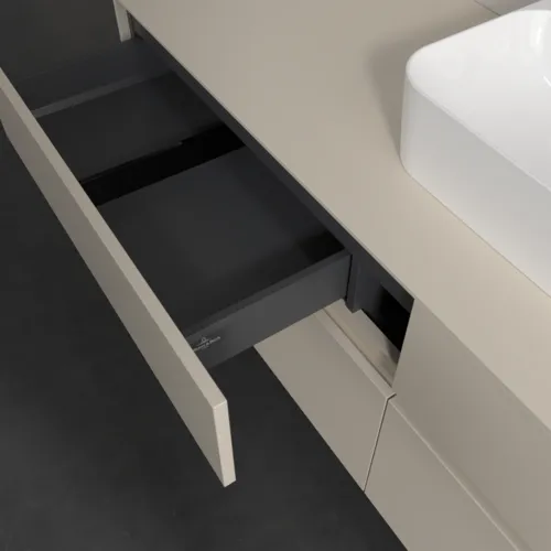 VILLEROY BOCH Toaletní skříňka Collaro, s osvětlením, 4 výsuvy, 1600 x 548 x 500 mm, Cashmere Grey / Cashmere Grey #C104B0VN, obrázek 8