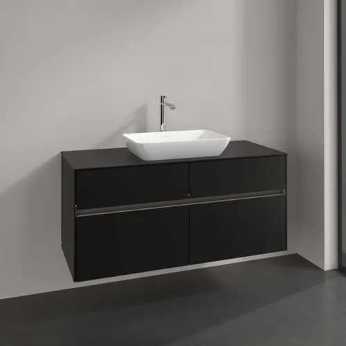 VILLEROY BOCH Toaletní skříňka Collaro, s osvětlením, 4 výsuvy, 1200 x 548 x 500 mm, Volcano Black / Volcano Black #C112B0VL, obrázek 2