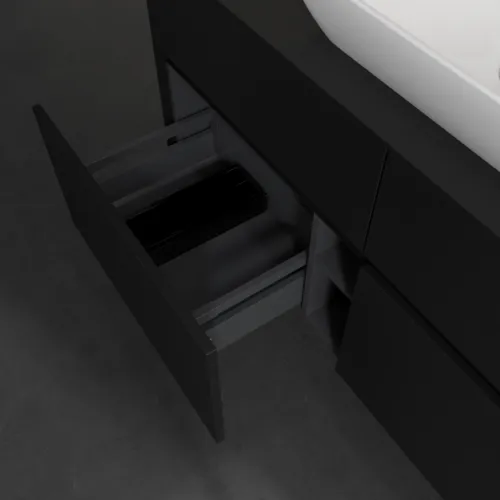 VILLEROY BOCH Toaletní skříňka Collaro, s osvětlením, 4 výsuvy, 1200 x 548 x 500 mm, Volcano Black / Volcano Black #C112B0VL, obrázek 7