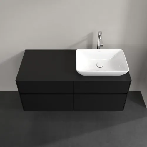 VILLEROY BOCH Toaletní skříňka Collaro, 4 výsuvy, 1200 x 548 x 500 mm, Volcano Black / Volcano Black #C11400VL, obrázek 4