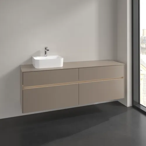 VILLEROY BOCH Toaletní skříňka Collaro, s osvětlením, 4 výsuvy, 1600 x 548 x 500 mm, taupe / taupe #C105B0VM, obrázek 2