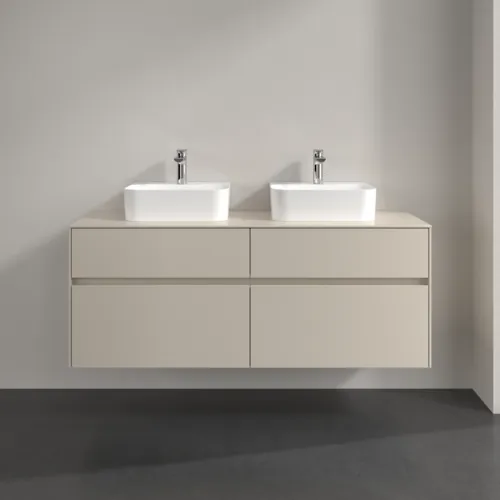 VILLEROY BOCH Toaletní skříňka Collaro, s osvětlením, 4 výsuvy, 1400 x 548 x 500 mm, Cashmere Grey / Cashmere Grey #C103B0VN, obrázek 3