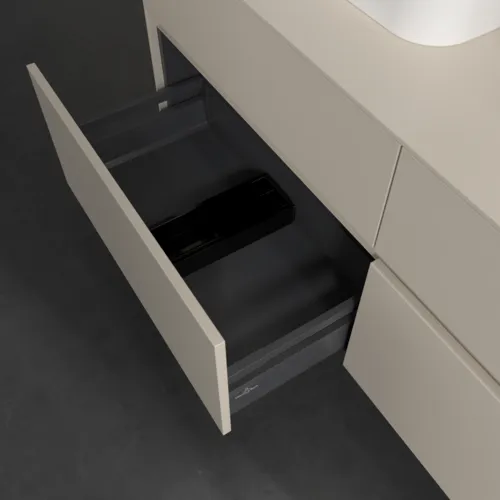 VILLEROY BOCH Toaletní skříňka Collaro, s osvětlením, 4 výsuvy, 1400 x 548 x 500 mm, Cashmere Grey / Cashmere Grey #C103B0VN, obrázek 7