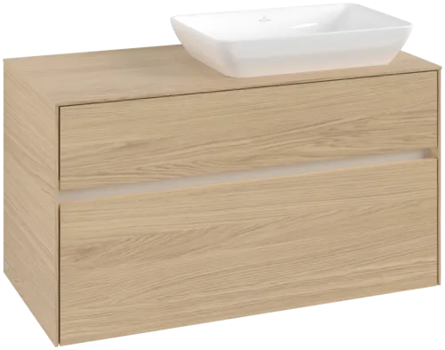 VILLEROY BOCH Toaletní skříňka Collaro, s osvětlením, 2 výsuvy, 1000 x 548 x 500 mm, severský dub / severský dub #C111B0VJ