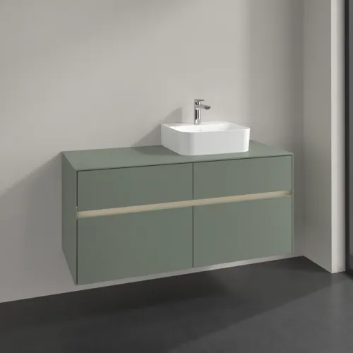 VILLEROY BOCH Toaletní skříňka Collaro, s osvětlením, 4 výsuvy, 1200 x 548 x 500 mm, Soft Green / Soft Green #C099B0AF, obrázek 2
