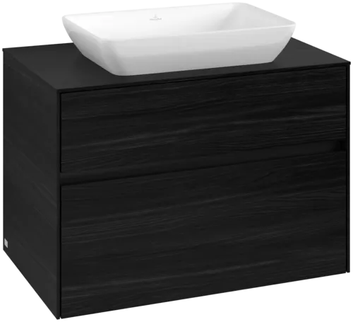 VILLEROY BOCH Toaletní skříňka Collaro, 2 výsuvy, 800 x 548 x 500 mm, černý dub / černý dub #C10800AB