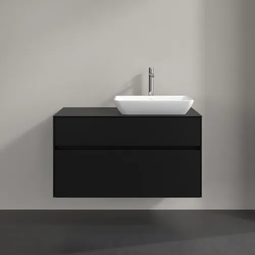 VILLEROY BOCH Collaro toaletní skříňka, s osvětlením, 2 výsuvy, 1000 x 548 x 500 mm, Volcano Black / Volcano Black #C111B0VL, obrázek 3