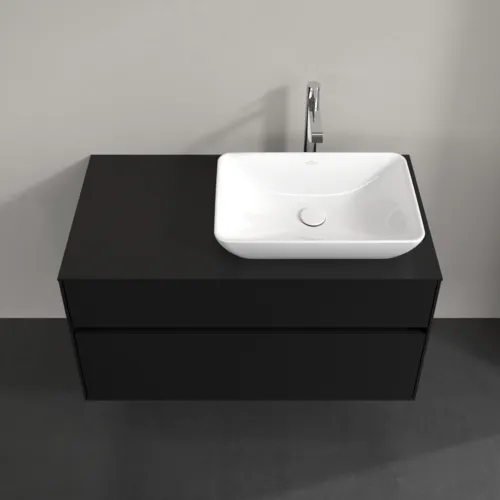VILLEROY BOCH Collaro toaletní skříňka, s osvětlením, 2 výsuvy, 1000 x 548 x 500 mm, Volcano Black / Volcano Black #C111B0VL, obrázek 4