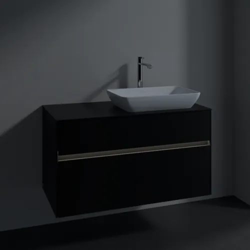 VILLEROY BOCH Collaro toaletní skříňka, s osvětlením, 2 výsuvy, 1000 x 548 x 500 mm, Volcano Black / Volcano Black #C111B0VL, obrázek 5