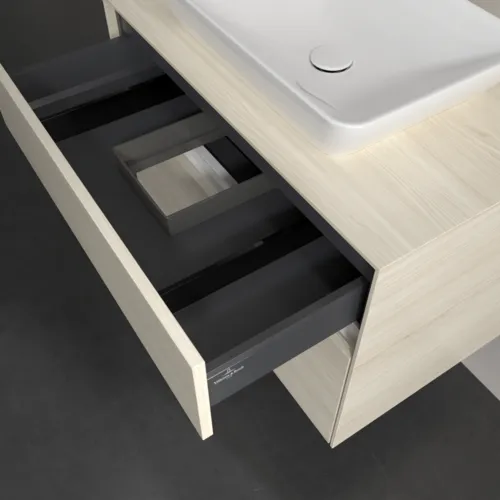 VILLEROY BOCH Toaletní skříňka Collaro, 2 výsuvy, 800 x 548 x 500 mm, bílý dub / bílý dub #C10800AA, obrázek 7