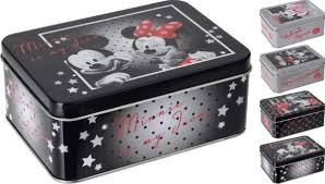 Dóza plechová Minnie Mouse 20x13,5x6cm, černá #150014024