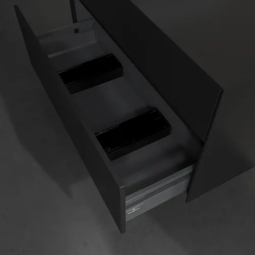 VILLEROY BOCH Collaro toaletní skříňka, 2 výsuvy, 1000 x 548 x 500 mm, Volcano Black / Volcano Black #C11000VL, obrázek 6