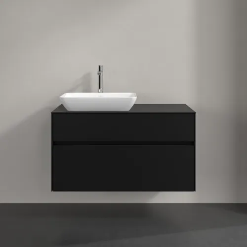 VILLEROY BOCH Collaro toaletní skříňka, 2 výsuvy, 1000 x 548 x 500 mm, Volcano Black / Volcano Black #C11000VL, obrázek 3