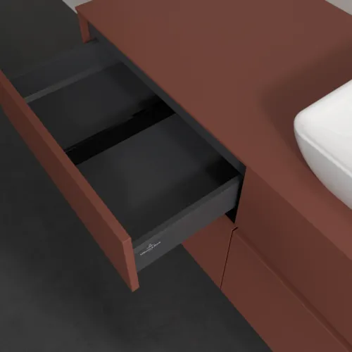 VILLEROY BOCH Toaletní skříňka Collaro, s osvětlením, 4 výsuvy, 1200 x 548 x 500 mm, Vínově červená / Vínově červená #C114B0AH, obrázek 8