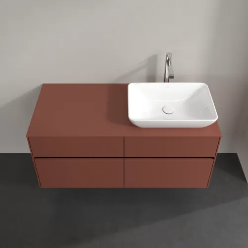 VILLEROY BOCH Toaletní skříňka Collaro, s osvětlením, 4 výsuvy, 1200 x 548 x 500 mm, Vínově červená / Vínově červená #C114B0AH, obrázek 4
