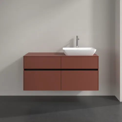 VILLEROY BOCH Toaletní skříňka Collaro, s osvětlením, 4 výsuvy, 1200 x 548 x 500 mm, Vínově červená / Vínově červená #C114B0AH, obrázek 3