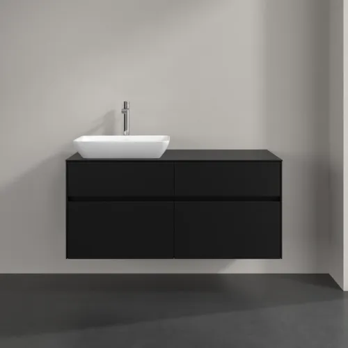 VILLEROY BOCH Toaletní skříňka Collaro, 4 výsuvy, 1200 x 548 x 500 mm, Volcano Black / Volcano Black #C11300VL, obrázek 3