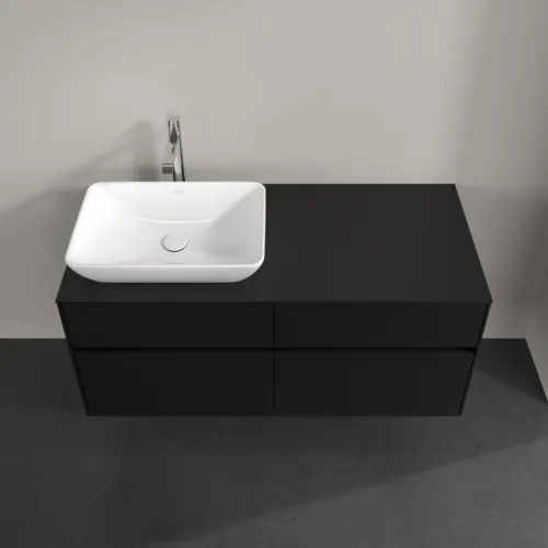 VILLEROY BOCH Toaletní skříňka Collaro, 4 výsuvy, 1200 x 548 x 500 mm, Volcano Black / Volcano Black #C11300VL, obrázek 4