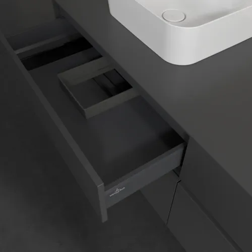 VILLEROY BOCH Toaletní skříňka Collaro, 4 výsuvy, 1600 x 548 x 500 mm, grafitová / grafitová #C10500VR, obrázek 7
