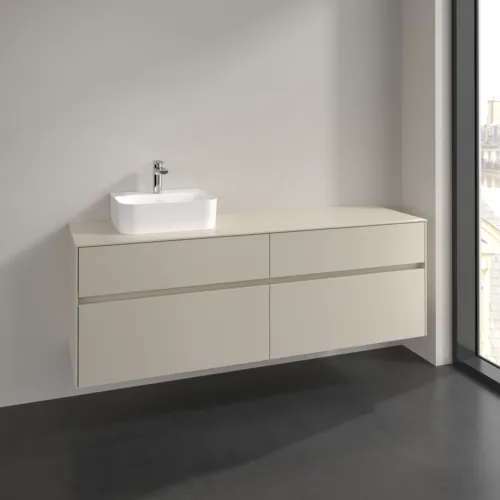 VILLEROY BOCH Toaletní skříňka Collaro, 4 výsuvy, 1600 x 548 x 500 mm, Cashmere Grey / Cashmere Grey #C10500VN, obrázek 2