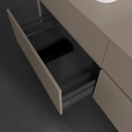 VILLEROY BOCH Toaletní skříňka Collaro, 4 výsuvy, 1600 x 548 x 500 mm, taupe / taupe #C10500VM, obrázek 6