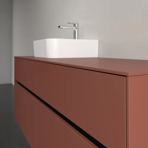 VILLEROY BOCH Toaletní skříňka Collaro, 4 výsuvy, 1400 x 548 x 500 mm, Vínově červená / Vínově červená #C10100AH, obrázek 5