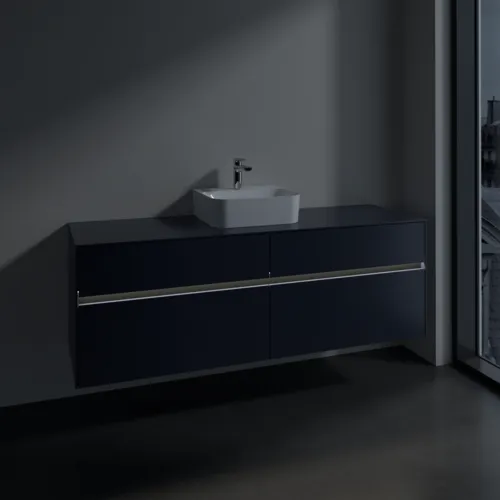 VILLEROY BOCH Toaletní skříňka Collaro, s osvětlením, 4 výsuvy, 1600 x 548 x 500 mm, Marine Blue / Marine Blue #C104B0VQ, obrázek 5