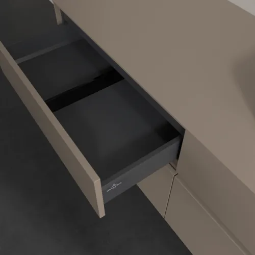 VILLEROY BOCH Toaletní skříňka Collaro, s osvětlením, 4 výsuvy, 1400 x 548 x 500 mm, taupe / taupe #C102B0VM, obrázek 8