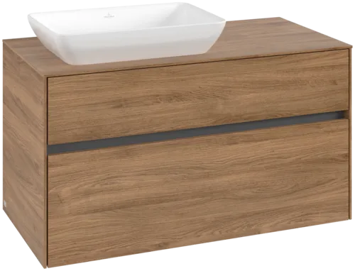 VILLEROY BOCH Toaletní skříňka Collaro, 2 výsuvy, 1000 x 548 x 500 mm, dub Kansas / dub Kansas #C11000RH