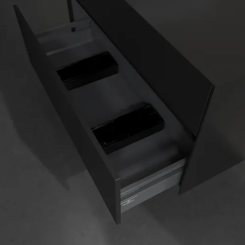 VILLEROY BOCH Collaro toaletní skříňka, s osvětlením, 2 výsuvy, 1000 x 548 x 500 mm, Volcano Black / Volcano Black #C110B0VL, obrázek 7