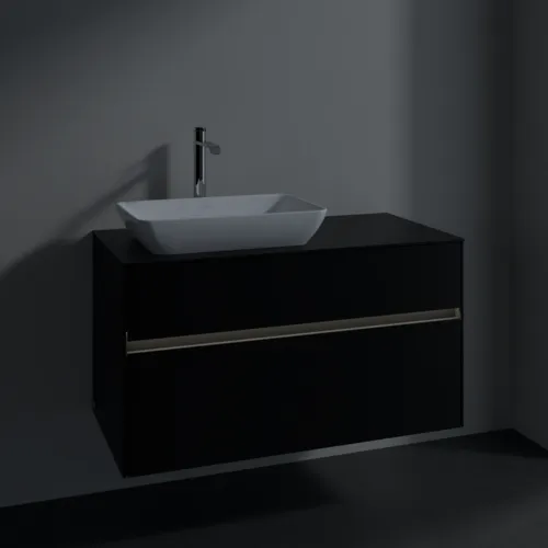 VILLEROY BOCH Collaro toaletní skříňka, s osvětlením, 2 výsuvy, 1000 x 548 x 500 mm, Volcano Black / Volcano Black #C110B0VL, obrázek 5