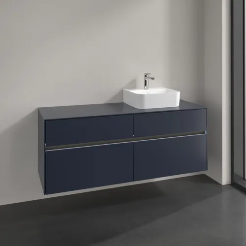 VILLEROY BOCH Toaletní skříňka Collaro, s osvětlením, 4 výsuvy, 1400 x 548 x 500 mm, Marine Blue / Marine Blue #C102B0VQ, obrázek 2