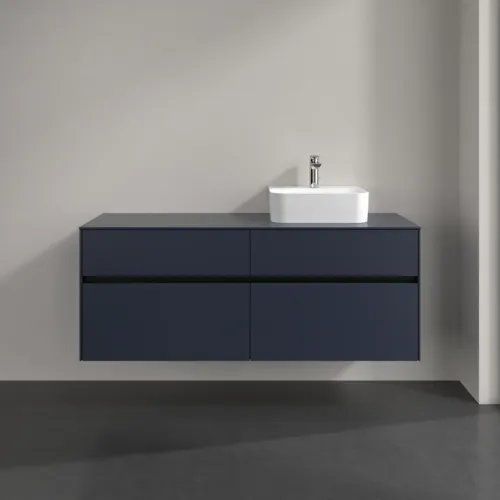 VILLEROY BOCH Toaletní skříňka Collaro, s osvětlením, 4 výsuvy, 1400 x 548 x 500 mm, Marine Blue / Marine Blue #C102B0VQ, obrázek 3