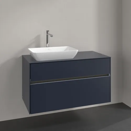 VILLEROY BOCH Collaro toaletní skříňka, s osvětlením, 2 výsuvy, 1000 x 548 x 500 mm, Marine Blue / Marine Blue #C110B0VQ, obrázek 2